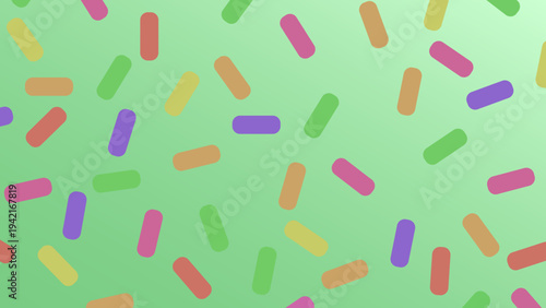 Colorful Abstract Capsules Pattern on Gradient Background