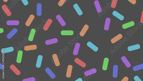 Colorful Abstract Capsules Pattern on Gradient Background