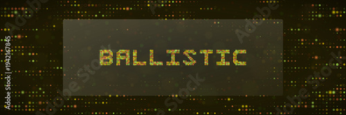 Ballistic Digital Typography for Cyber Security and Data Encryption Background