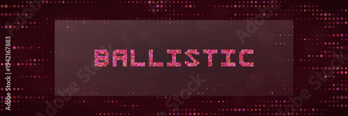 Retro Pixelated Ballistic Text Graphic for Cybersecurity and Military Tech Interface