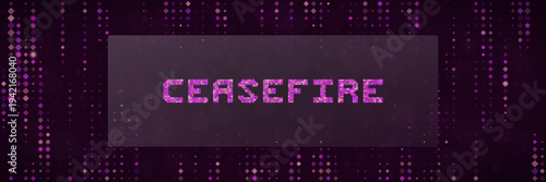 Ceasefire Text Graphic for Digital Peace Activism and Social Media Campaigns