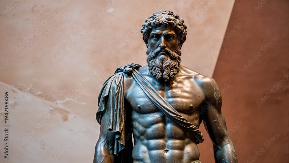 Fototapeta premium A detailed bronze statue showcasing strength and historical significance.