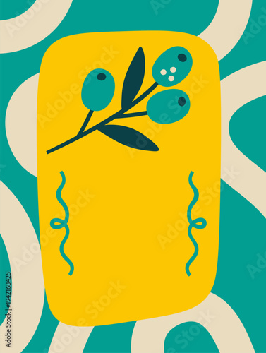 Olive Branch Poster Retro