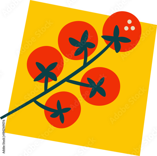 Tomato Vine Summer Emblem