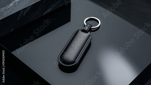 A minimalist leather keyholder showcases modern design perfection.