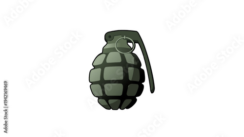 hand grenade isolated on white