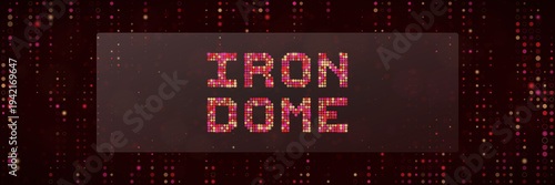 Digital defense shield concept with glowing pixel dots for cybersecurity and data protection