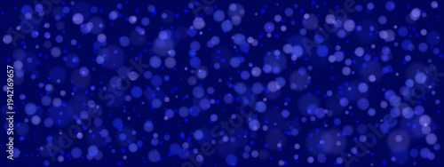 Deep Sea Bioluminescence Marine Snow Background with Blue Bokeh Particles and Bubbles
