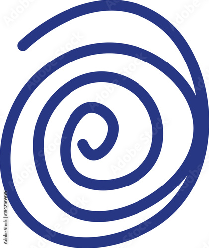 Spiral Scribble Swirl Line Art