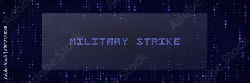 Cyber Warfare Military Strike Digital Data Visualization for Electronic Defense Strategy