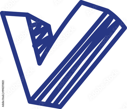 Checkmark Scribble Doodle Logo