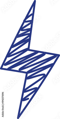 Lightning Bolt Scribble Doodle