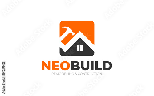 Illustration vector graphic of remodeling and construction, home repair and Building renovation logo design template