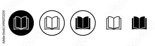 Book icon logo design. open book sign and symbol. ebook icon