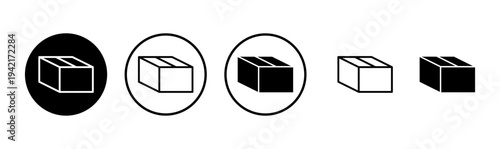 Box icon logo design. box sign and symbol, parcel, package