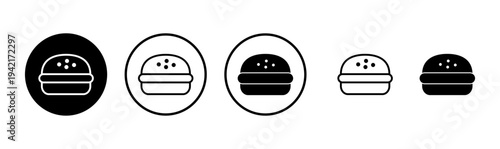 Burger icon logo design. burger sign and symbol. hamburger