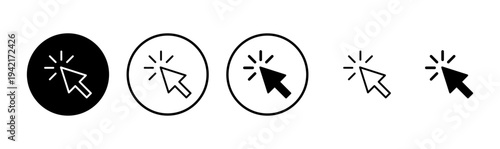Click icon logo design. pointer arrow sign and symbol. cursor icon