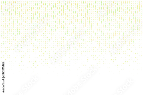 Sustainable green computing binary code background for eco friendly data and digital technology