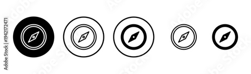 Compass icon logo design. arrow compass icon sign and symbol