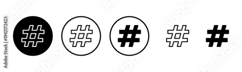 Hashtag icon logo design. hashtag sign and symbol