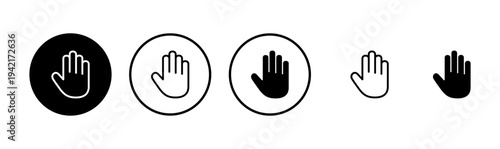 Hand icon logo design. hand sign and symbol. palm