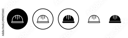 Helmet icon logo design. Motorcycle helmet sign and symbol. Construction helmet icon. Safety helmet