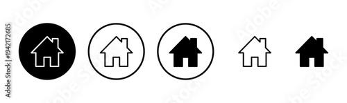 House icon logo design. Home sign and symbol
