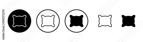 Pillow icon logo design. Pillow sign and symbol. Comfortable fluffy pillow