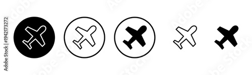 Plane icon logo design. Airplane sign and symbol. Flight transport symbol. Travel sign. aeroplane