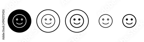 Smile icon logo design. smile emoticon icon. feedback sign and symbol