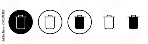 Trash icon logo design. trash can icon. delete sign and symbol.