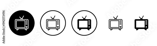 Tv icon logo design. television sign and symbol