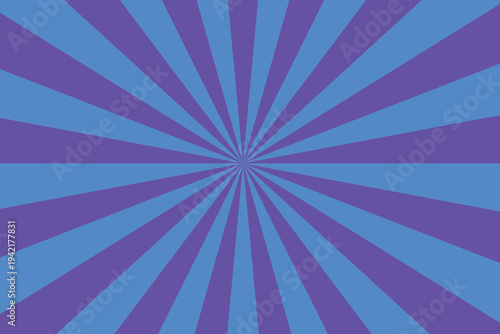 Gentle light blue and deep purple sunburst pattern extends outwards from a central point