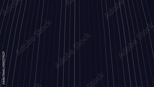 Vibrant green vertical data lines and luminous dots create depth on a dark tech surface