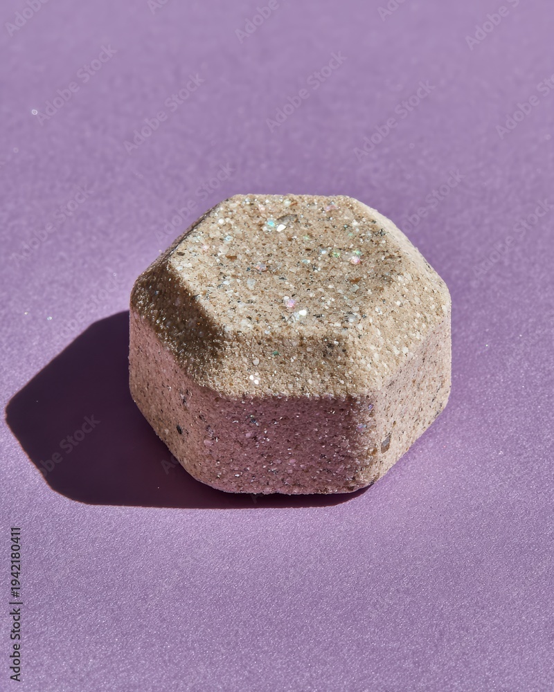 Fototapeta premium Calming cbd treat granule in perfect hexagonal shape