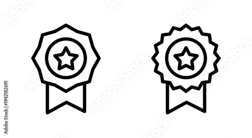 Badge icon symbol for apps and websites. Awards icon vector. Achieve sign and symbols. Stamp