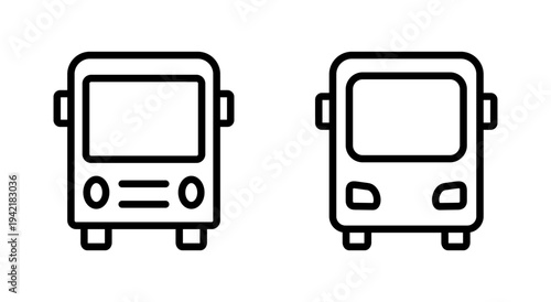 Bus icon symbol for apps and websites. bus sign and symbol