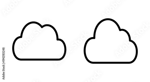 Cloud icon symbol for apps and websites. cloud sign and symbol