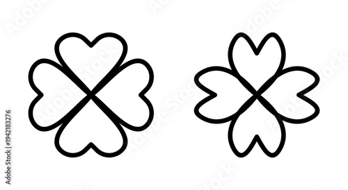 Clover icon symbol for apps and websites. clover sign and symbol. four leaf clover icon.