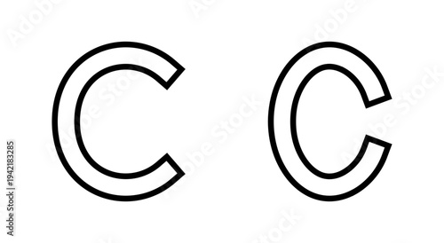 Copyright icon symbol for apps and websites. copyright sign and symbol