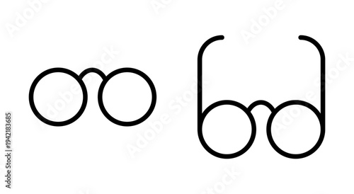 Glasses icon symbol for apps and websites. Glasses sign and symbol