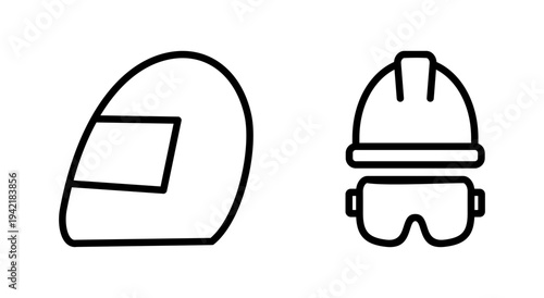 Helmet icon symbol for apps and websites. Motorcycle helmet sign and symbol. Construction helmet icon. Safety helmet