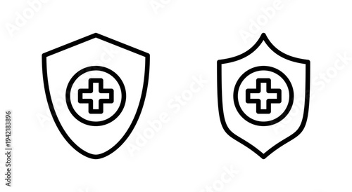 Health insurance icon symbol for apps and websites. Insurance health document sign and symbol