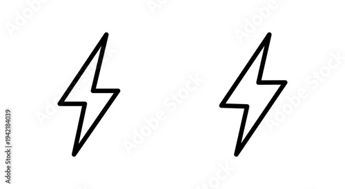 Lightning icon symbol for apps and websites. electric sign and symbol. power icon. energy sign