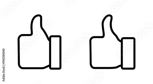 Like icon symbol for apps and websites. Thumbs up sign and symbol. Hand like