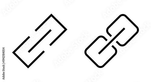 Link icon symbol for apps and websites. Hyperlink chain sign and symbol