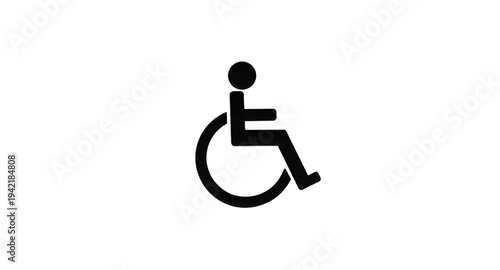 disabled, disability, wheelchair, handicap, accessibility, accessible, sign, symbol, icon, vector, illustration, silhouette, figure, person, mobility, support, assistance, inclusive, inclusion, equali