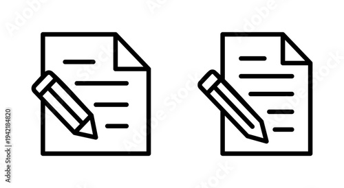 Note icon symbol for apps and websites. notepad sign and symbol