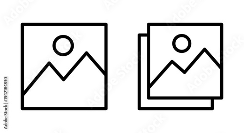 Picture icon symbol for apps and websites. photo gallery sign and symbol. image icon