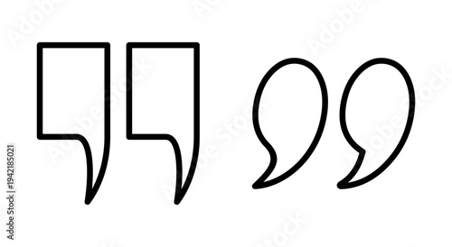 Quote icon symbol for apps and websites. Quotation mark sign and symbol